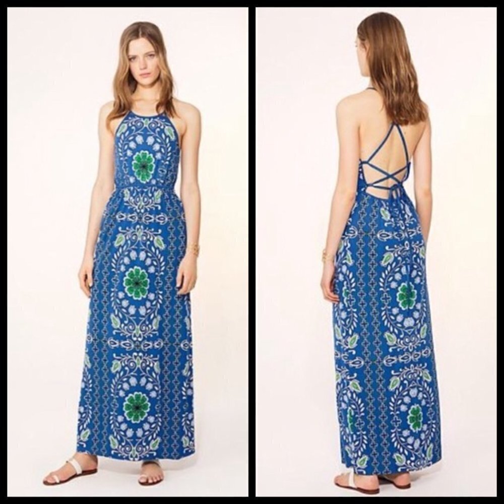 Tory Burch Selena Lace Up Maxi Dress